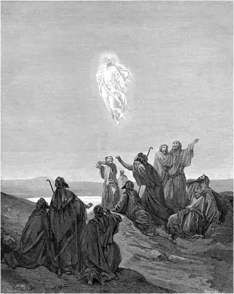 A ascensão de Jesus, gravura de Gustave Doré